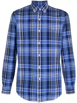 Polo Ralph Lauren клетчатая рубашка с длинными рукавами, синий