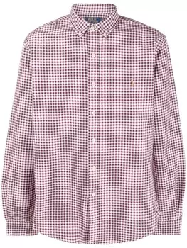 Polo Ralph Lauren клетчатая рубашка с вышитым логотипом, красный