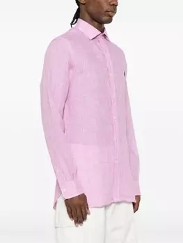 Polo Ralph Lauren клетчатая рубашка с вышивкой Polo Pony, розовый