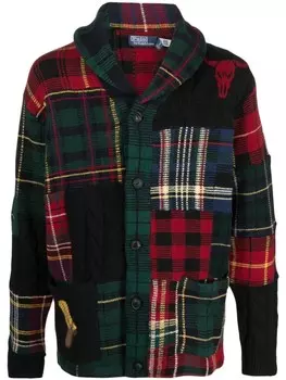 Polo Ralph Lauren клетчатый кардиган в технике пэчворк, черный