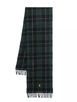 Polo Ralph Lauren клетчатый шарф Polo Pony, зеленый
