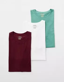 Polo Ralph Lauren — комплект из 3 футболок с логотипом зеленого, белого и бордового цветов