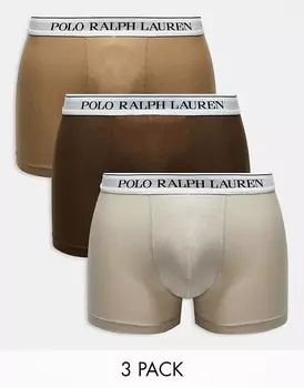 Polo Ralph Lauren – комплект из 3 пар боксеров разных цветов с лентой с логотипом