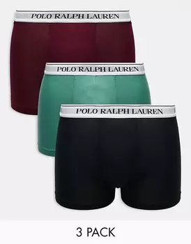 Polo Ralph Lauren – комплект из 3 пар боксеров разных цветов с лентой с логотипом