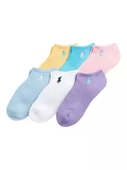 Polo Ralph Lauren комплект из шести пар носков в рубчик, белый
