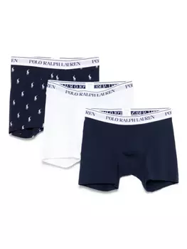 Polo Ralph Lauren комплект из трех боксеров с принтом Polo Pony, синий