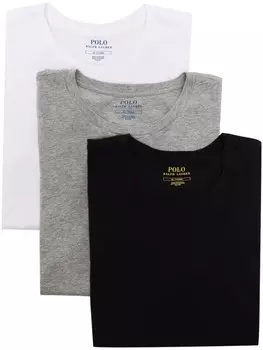 Polo Ralph Lauren комплект из трех футболок с вышитым-логотипом, черный