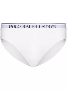 Polo Ralph Lauren комплект из трех трусов-брифов с логотипом, белый