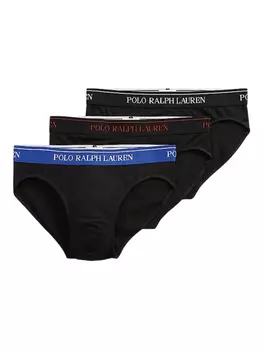 Polo Ralph Lauren комплект из трех трусов-брифов, черный