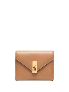 Polo Ralph Lauren кошелек с пряжкой-логотипом, коричневый