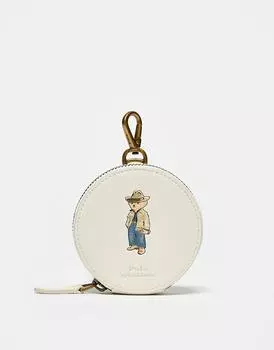 Polo Ralph Lauren – Кожаная сумка кремового цвета с логотипом ковбойского медведя