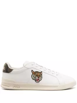 Polo Ralph Lauren кроссовки с нашивкой, белый