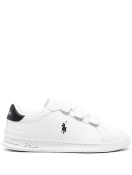 Polo Ralph Lauren кроссовки с вышитым логотипом, белый