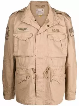 Polo Ralph Lauren куртка The Iconic с нашивкой-логотипом, нейтральный цвет
