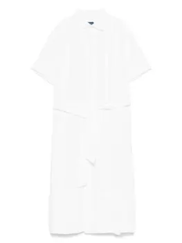 Polo Ralph Lauren льняное платье с поясом, белый