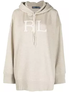 Polo Ralph Lauren logo-appliqu hoodie, нейтральный цвет
