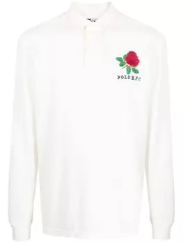 Polo Ralph Lauren logo-embroidered cotton polo shirt, белый