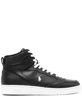 Polo Ralph Lauren logo-embroidered high-top sneakers, черный