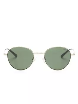 Polo Ralph Lauren logo-engraved round-frame sunglasses, золотистый