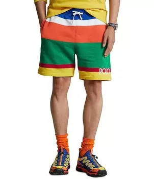 Polo Ralph Lauren Logo Striped 6 Флисовые шорты по внутреннему шву, мультиколор