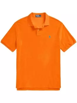 Polo Ralph Lauren махровая рубашка поло с вышитым логотипом, оранжевый