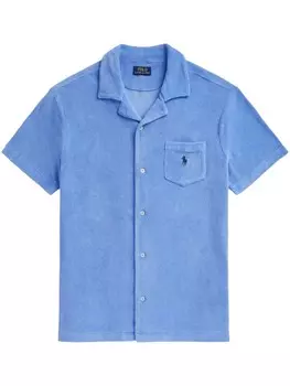 Polo Ralph Lauren махровая рубашка с логотипом Polo Pony, синий