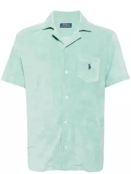 Polo Ralph Lauren махровая рубашка с вышитым логотипом, зеленый