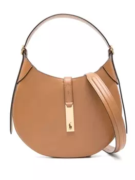 Polo Ralph Lauren маленькая сумка Polo ID через плечо, коричневый