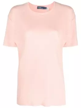 Polo Ralph Lauren меланжевая футболка из льна, розовый