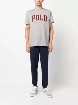 Polo Ralph Lauren меланжевая футболка с логотипом, серый