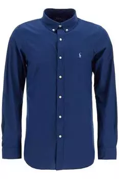 Polo Ralph Lauren Мужская рубашка Slim Fit из эластичного поплина, синий