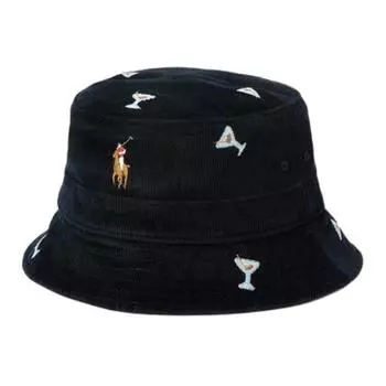 Polo Ralph Lauren Панама из смеси хлопка и эластана, черная, мужская