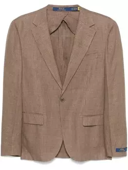 Polo Ralph Lauren пиджак в клетку, коричневый