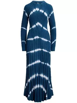 Polo Ralph Lauren платье макси фактурной вязки, синий