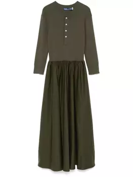 Polo Ralph Lauren платье макси Henley-Bodice, зеленый
