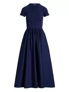Polo Ralph Lauren платье макси Vanilla со складками, синий