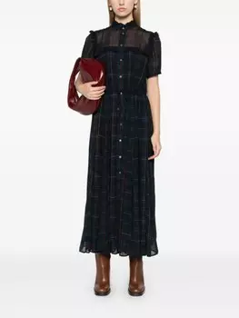 Polo Ralph Lauren платье макси в клетку, зеленый