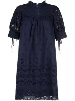 Polo Ralph Lauren платье мини с люверсами, синий