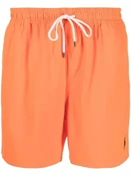 Polo Ralph Lauren плавки-шорты с кулиской и логотипом, оранжевый