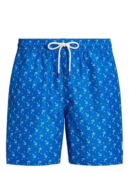 Polo Ralph Lauren плавки-шорты с принтом, белый