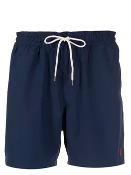 Polo Ralph Lauren плавки-шорты с вышивкой Polo Pony, синий
