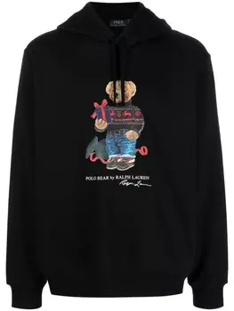 Polo Ralph Lauren Polo Bear-print pullover hoodie, черный
