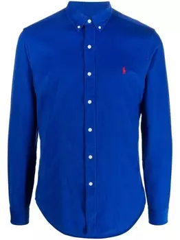 Polo Ralph Lauren Polo Pony-embroidered corduroy cotton shirt, синий