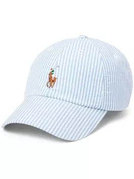 Polo Ralph Lauren полосатая кепка из сирсакера, синий