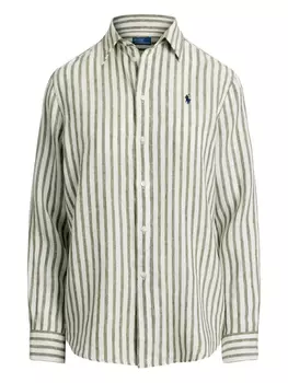 Polo Ralph Lauren полосатая рубашка на пуговицах, зеленый