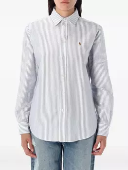 Polo Ralph Lauren полосатая рубашка Оксфорд, синий