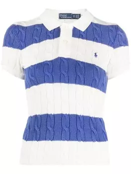 Polo Ralph Lauren полосатая рубашка поло фактурной вязки, синий