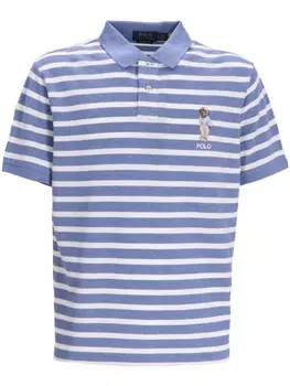 Polo Ralph Lauren полосатая рубашка поло Polo Bear, синий