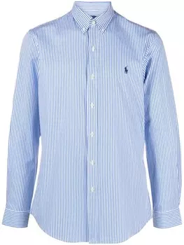 Polo Ralph Lauren полосатая рубашка с вышитым логотипом, синий
