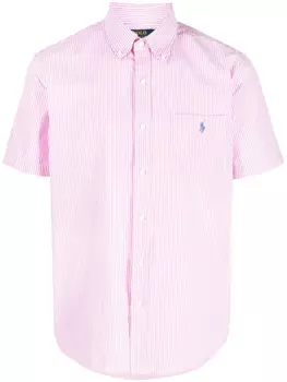 Polo Ralph Lauren полосатая рубашка с вышитым логотипом, розовый